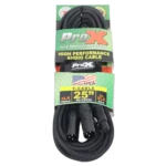 ProX 25 foot Y-cable with XLR female to dual XLR male connectors detail view