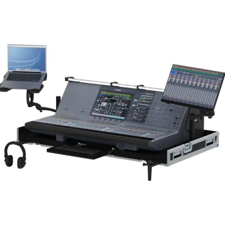 ProX flight case for Yamaha Rivage PM3 audio console mixer with doghouse and wheels