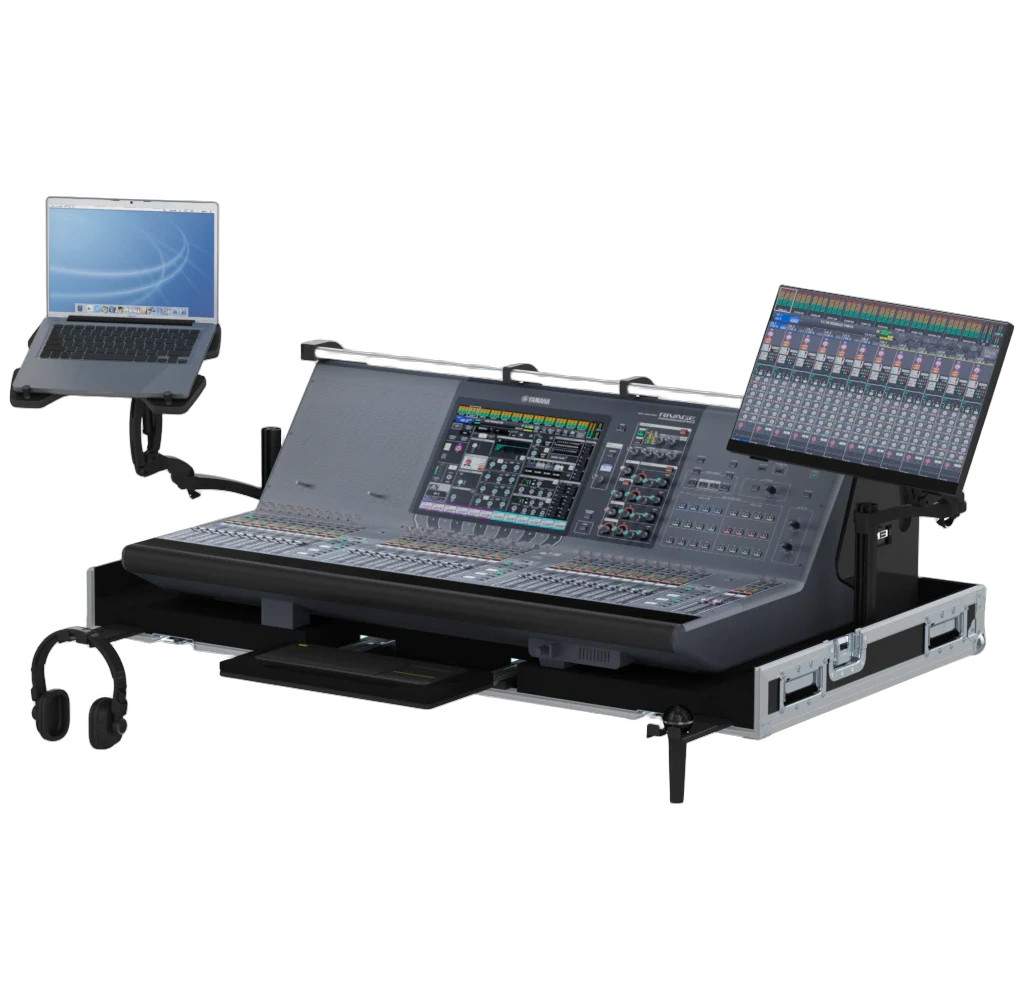 ProX Flight Case Yamaha Rivage PM3 Mixer Console ProX flight case for Yamaha Rivage PM3 audio console mixer with doghouse and wheels