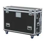 ProX flight case for Yamaha Rivage PM3 audio console mixer with protective doghouse and heavy-duty wheels