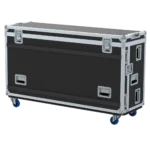 ProX flight case for Yamaha Rivage PM5 CS-R5 audio console mixer with doghouse and wheels in professional studio application