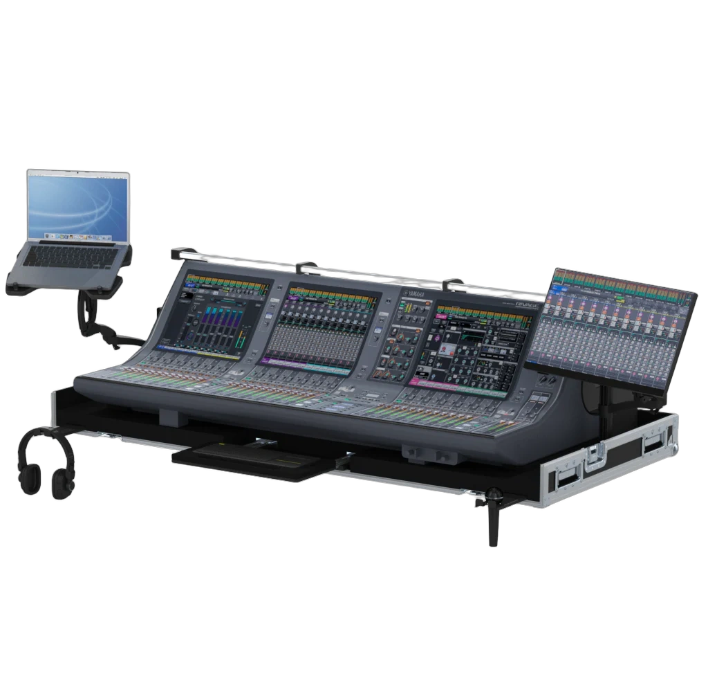 ProX Flight Case Yamaha Rivage PM5 Mixer Console ProX flight case for Yamaha Rivage PM5 audio mixer console with doghouse and wheels