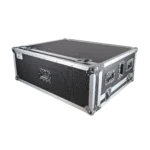 ProX flight case for Yamaha TF5 digital audio mixer with doghouse compartment and caster wheels in professional studio application