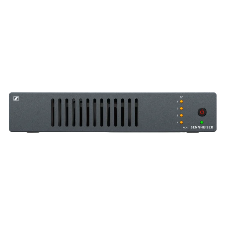 Sennheiser AC 41-US active antenna combiner rear panel showing connectors and terminals