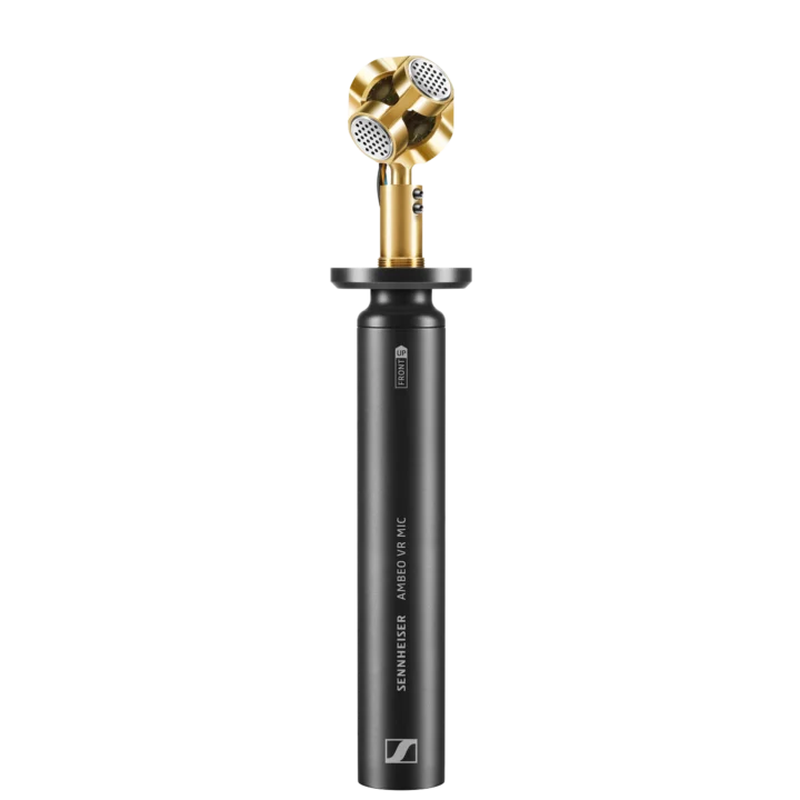 Sennheiser AMBEO VR Mic ambisonic 3D audio microphone with spherical capsule design and mounting hardware