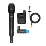 Sennheiser AVX ME2/835 wireless lavalier and vocal microphone combo set front view