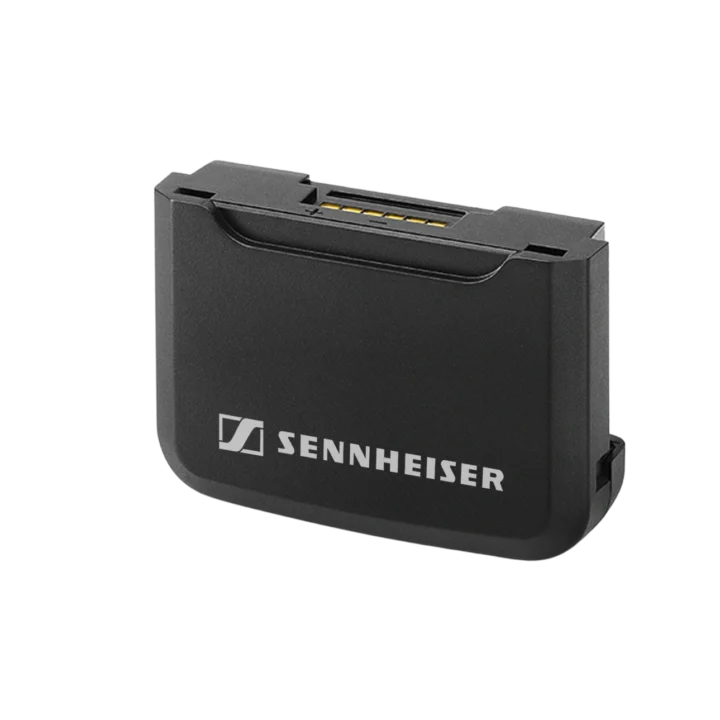 Sennheiser BA 30 rechargeable battery pack with charging contacts and status indicators visible