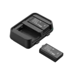 Sennheiser BA 70 rechargeable battery pack with charging contacts and capacity indicators highlighted