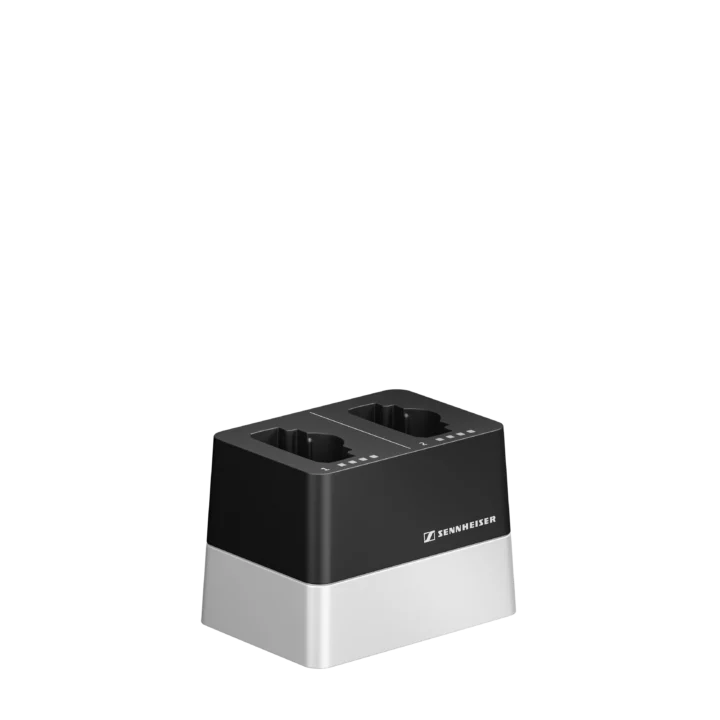 Sennheiser CHG 2N US dual-bay networked charger with front panel display and charging ports
