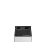 Sennheiser CHG 2N US two-bay networked charger showing rear panel connections and network ports