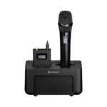 Sennheiser CHG 70N-C two-bay networked charger showing charging bay details and network connectivity ports