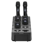 Sennheiser CHG 70N-C two-bay networked charger with dual charging bays and front control panel