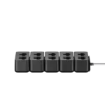 Sennheiser CHG 70N-C two-bay networked charger shown from side profile angle
