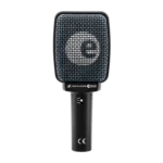 Sennheiser e 906 supercardioid dynamic instrument microphone shown from side profile angle