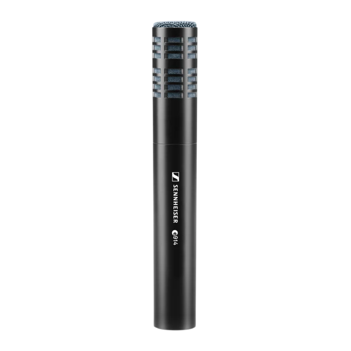 Sennheiser e 914 cardioid condenser instrument microphone with black grille and metal body