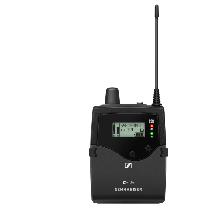 Sennheiser EK IEM G4-A1 wireless in-ear monitor receiver with front panel controls and antenna