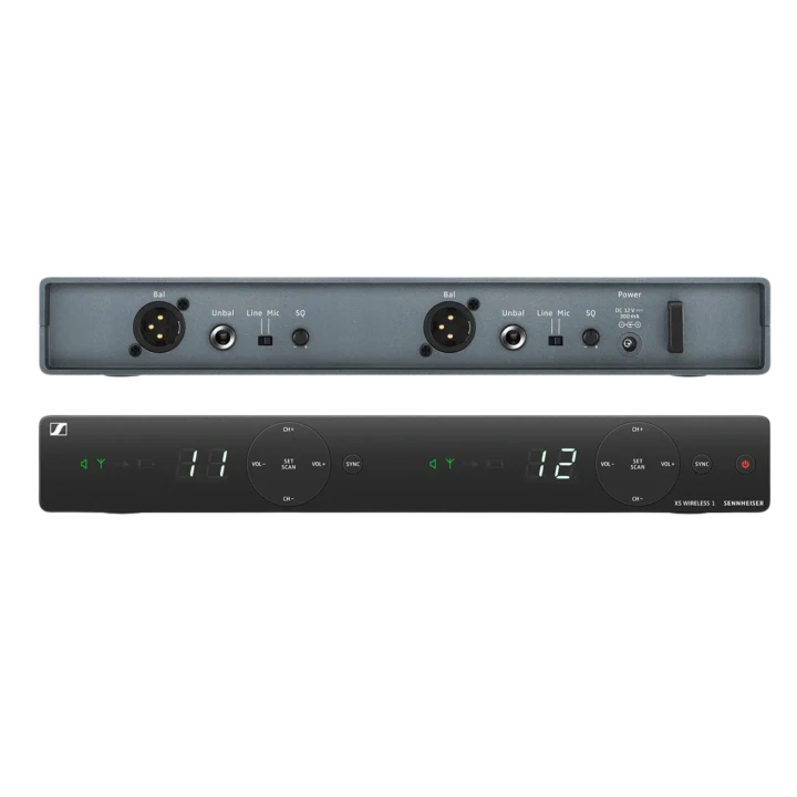 Sennheiser EM-XSW 1 DUAL-A dual-channel wireless receiver with LCD display and control buttons