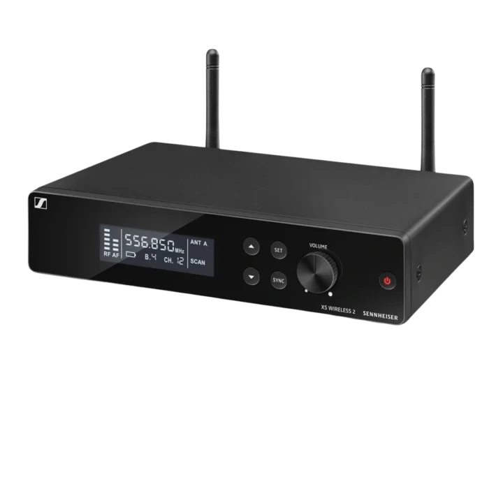 Sennheiser EM-XSW 2-A true diversity wireless receiver with dual antenna inputs and LCD display
