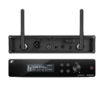 Sennheiser EM-XSW 2-A true diversity wireless receiver rear panel showing XLR outputs and antenna connections