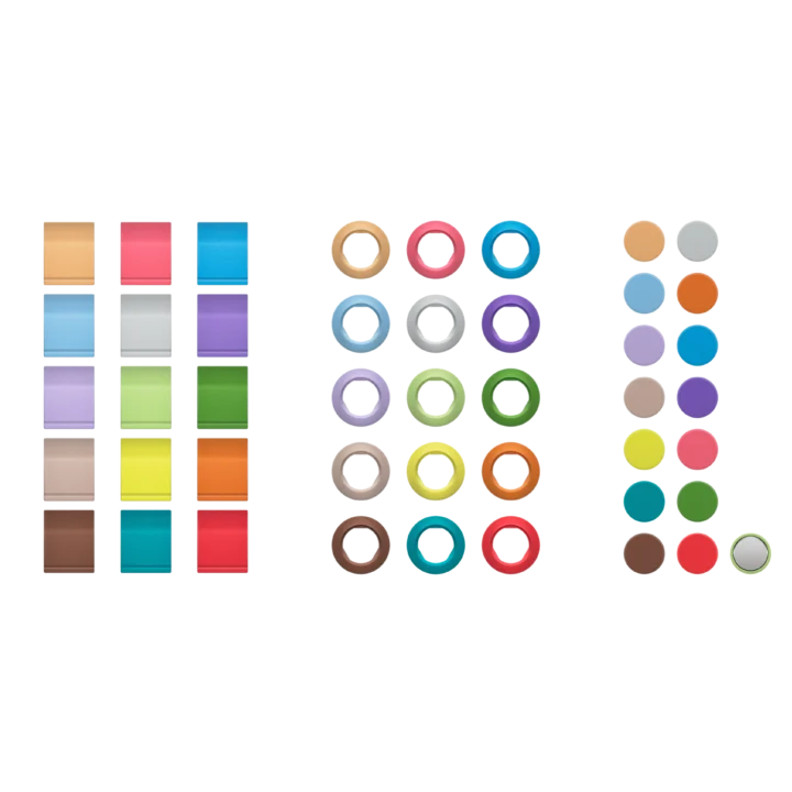 Sennheiser EW-D color coding set with multiple colored identification bands for wireless microphone systems