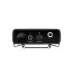 Sennheiser EW-D SK R4-9 digital bodypack transmitter showing front panel controls and display screen