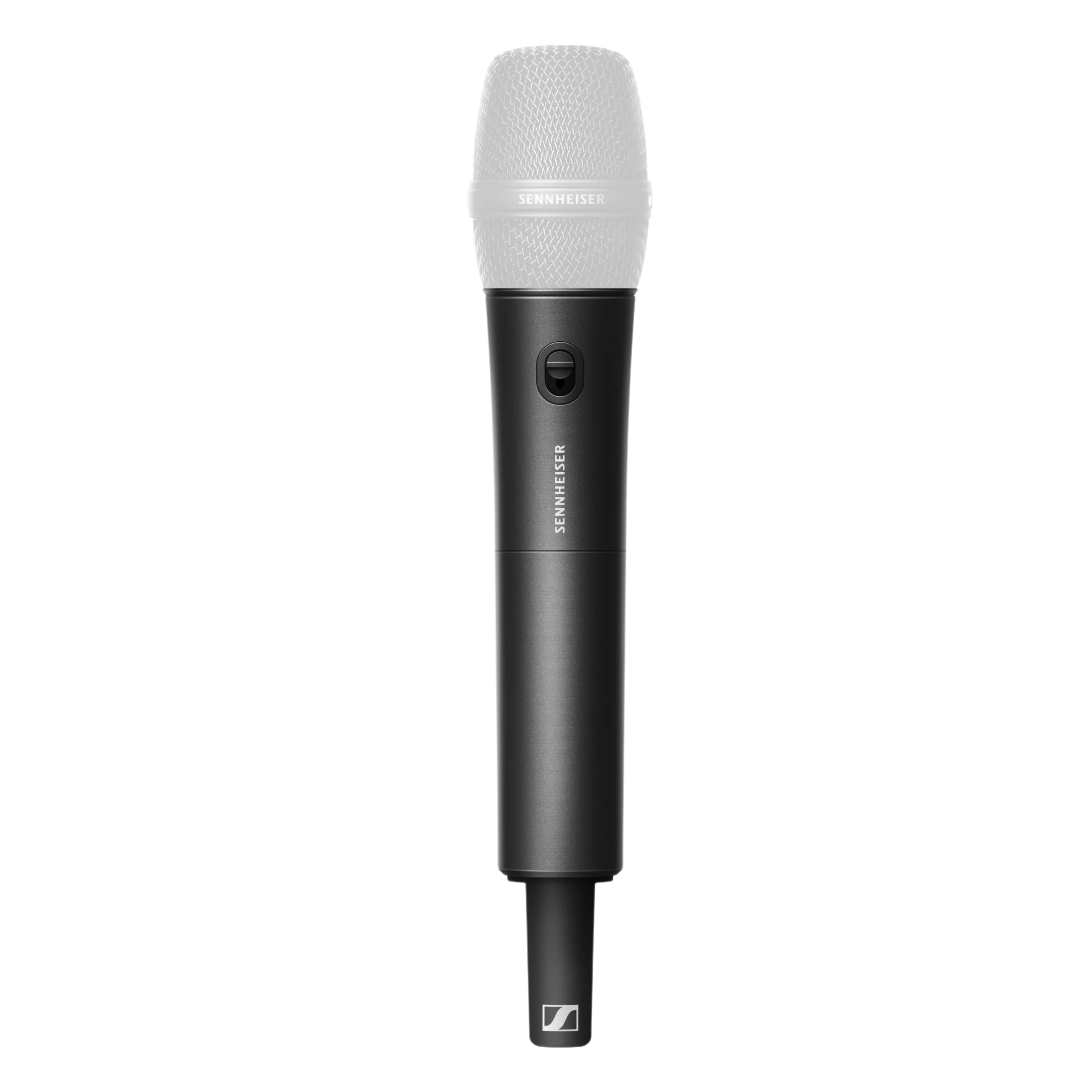 Sennheiser EW-D SKM-S Digital Handheld Transmitter Front View Sennheiser EW-D SKM-S digital handheld wireless microphone transmitter with LCD display and controls