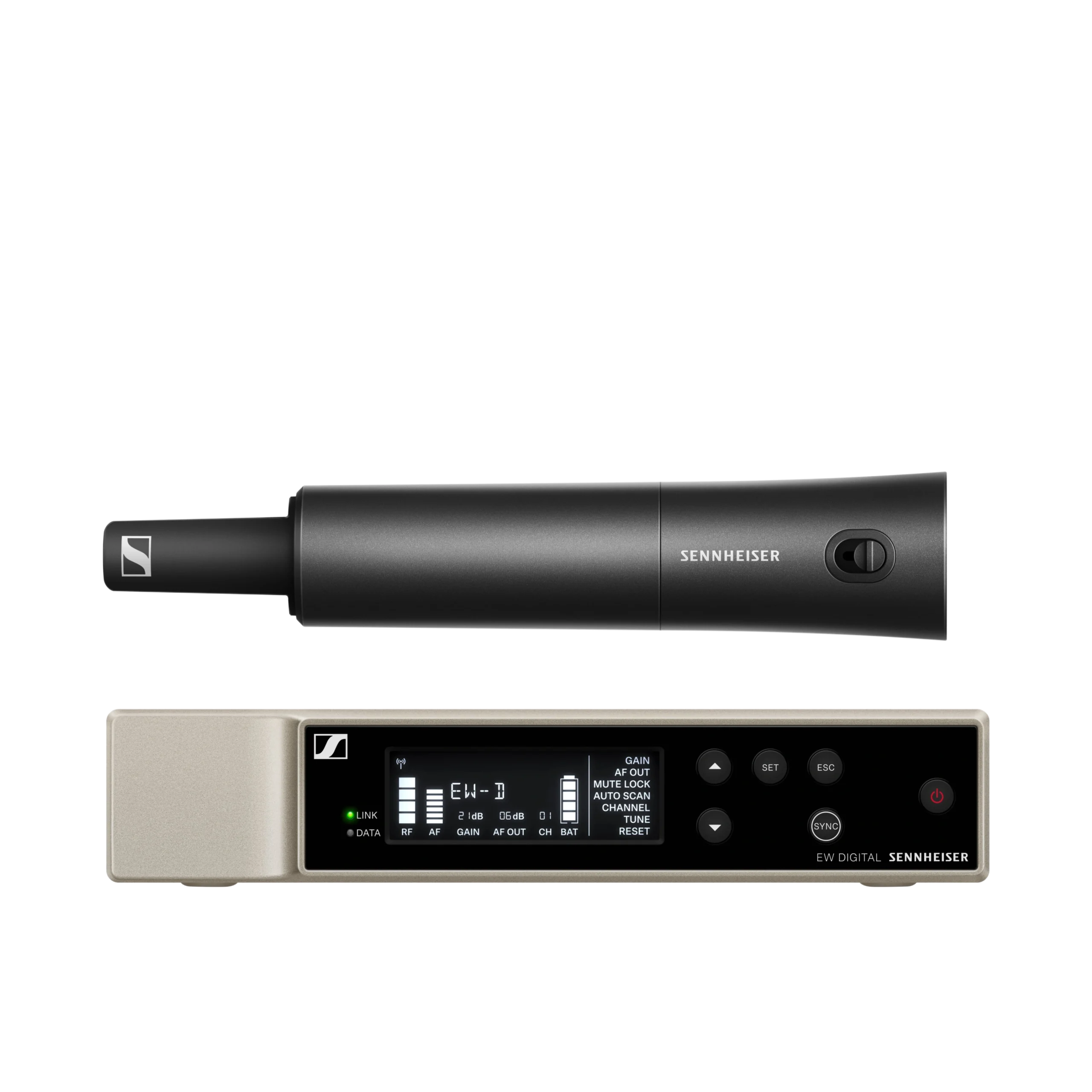 Sennheiser EW-D SKM-S Digital Wireless Handheld Microphone System Sennheiser EW-D SKM-S digital wireless handheld microphone system with receiver and transmitter
