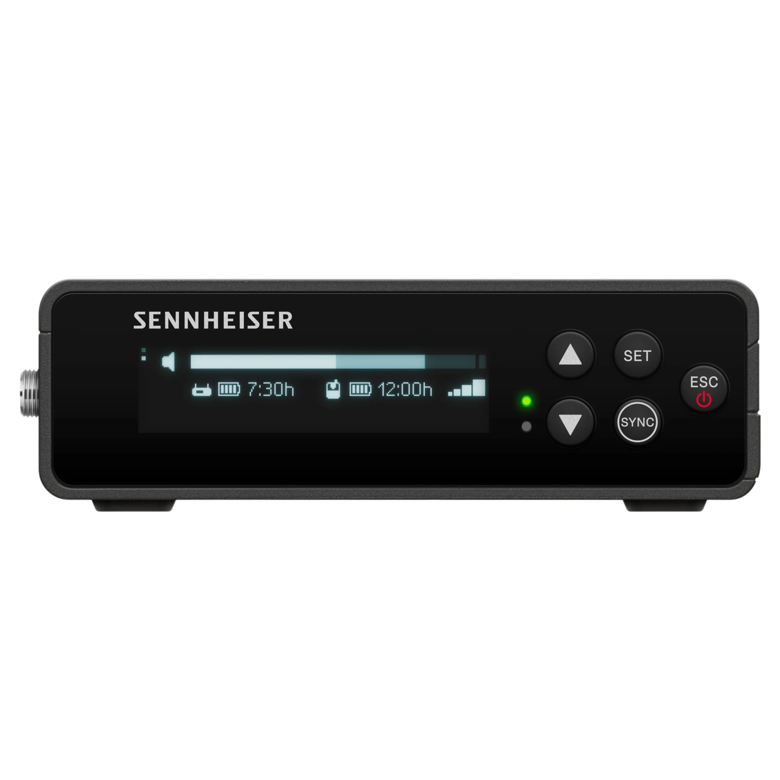 Sennheiser EW-DP 835 SET Wireless Microphone Detail Sennheiser EW-DP 835 SET digital wireless handheld microphone capsule and transmitter detail view