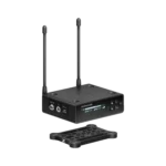 Sennheiser EW-DP ME 4 portable digital wireless lavalier microphone set in professional use environment