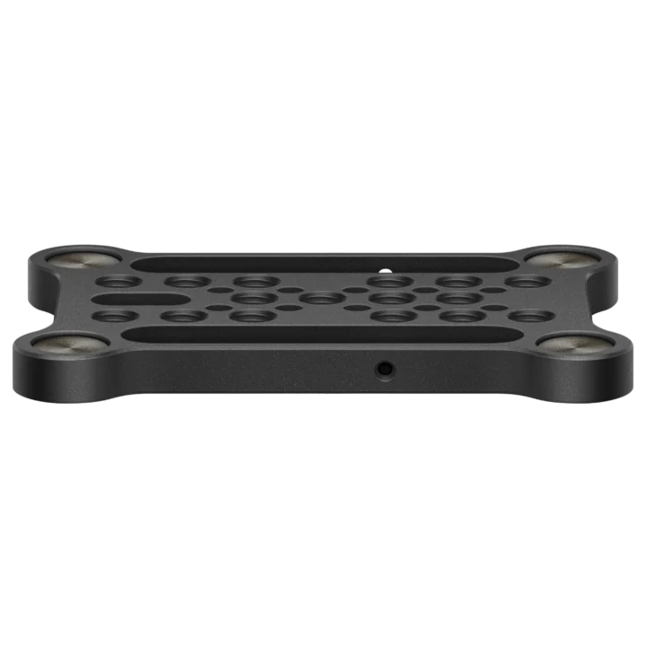 Sennheiser EW-DP mounting plate showing attachment points and installation hardware detail