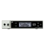 Sennheiser EW-DX EM 2 DANTE two-channel digital wireless receiver showing rear panel connections and DANTE networking ports