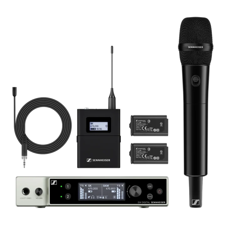 Sennheiser EW-DX MKE 2-835-S digital wireless microphone combo set with handheld transmitter and receiver