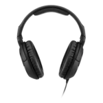 Sennheiser HD 200 PRO closed-back studio headphones showing detailed control mechanisms and adjustment features