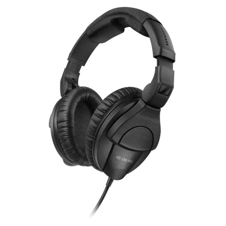 Sennheiser HD 280 PRO closed-back professional headphones with padded ear cups and adjustable headband