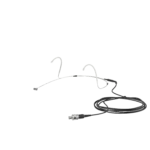 Sennheiser HEADMIC 4 cardioid headset microphone with silver finish and 3-pin connector front view