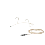 Sennheiser HEADMIC 4 beige cardioid headset microphone shown from side profile with 3-pin connector