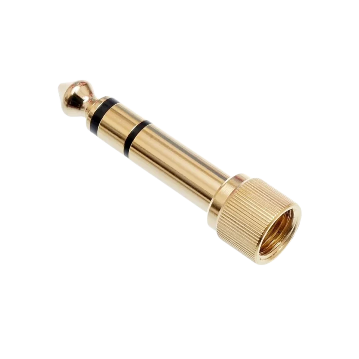 Sennheiser gold-plated 1/4 inch jack adapter headphone connector front view