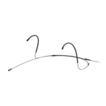 Sennheiser HM 200 silver neckband microphone dimensional diagram with measurements and specifications
