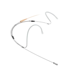 Sennheiser HM 200 silver neckband microphone with 3-pin connector, front view