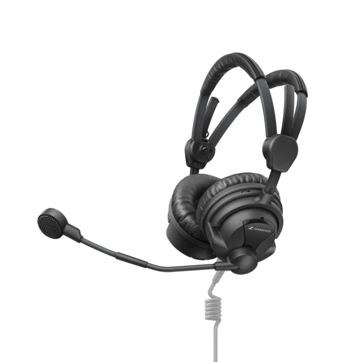 Sennheiser HMD 26 closed on-ear broadcast headset with padded ear cups and adjustable headband