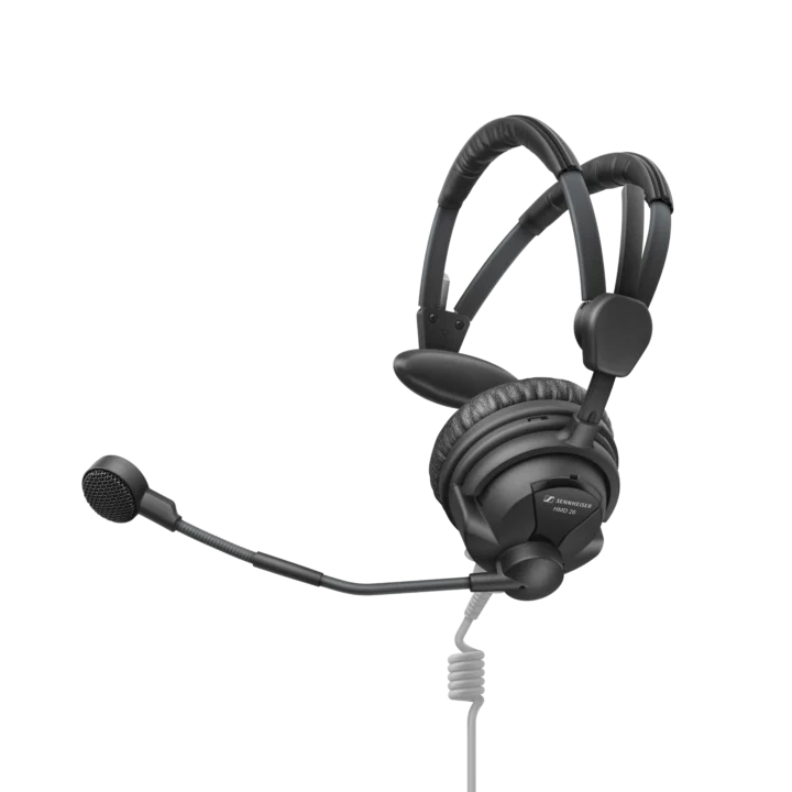 Sennheiser HMD 26 S single-sided broadcast headset with boom microphone and headband adjustment