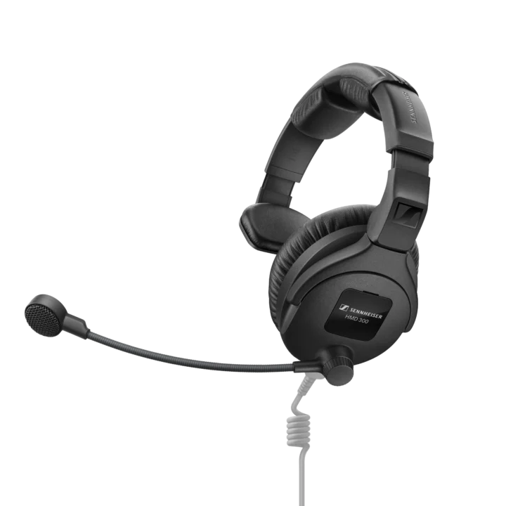 Sennheiser HMD 300 S single-sided broadcast headset with boom microphone and headband adjustment