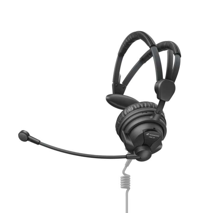 Sennheiser HME 26 S single-sided broadcast headset with boom microphone and padded ear cup