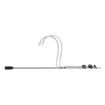 Sennheiser HSP Essential omnidirectional headset microphone showing boom arm and capsule detail in black