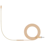 Sennheiser HSP Essential beige omnidirectional headset microphone shown from side profile angle