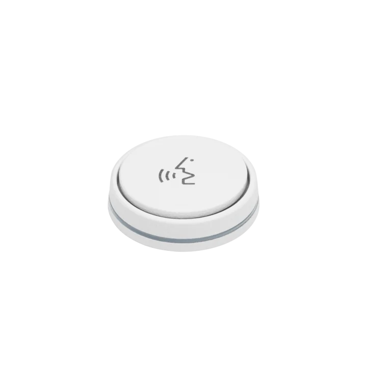 Sennheiser MAS 1 W white microphone activation button front view product shot