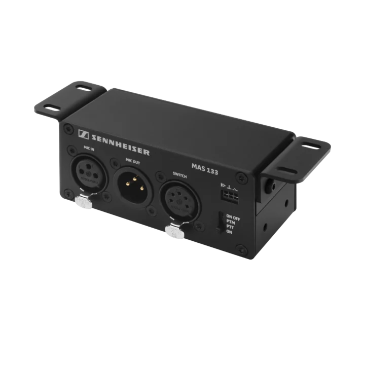 Sennheiser MAS 133 black inline switch box with control buttons and connectors