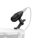 Sennheiser MD 421 KOMPAKT dynamic microphone mounted on professional drum clamp attachment
