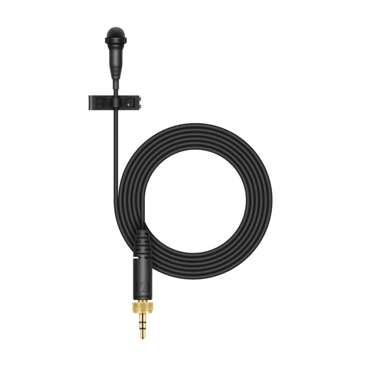 Sennheiser ME 2 omnidirectional clip-on microphone with windscreen and mounting clip
