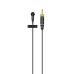 Sennheiser ME 2 omnidirectional clip-on microphone showing attachment mechanism and capsule detail